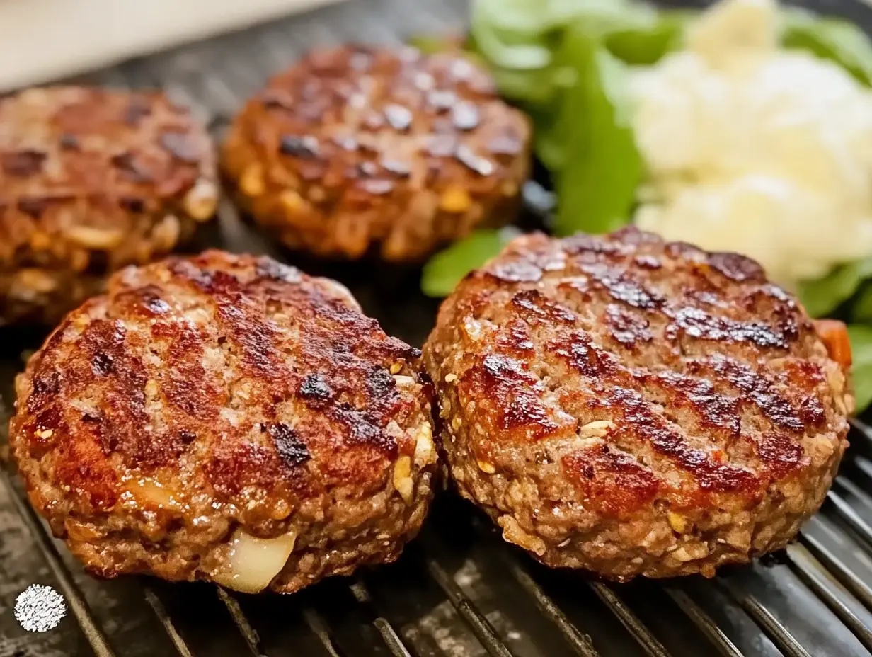 Hamburguesas de Avena y Carne Saludables