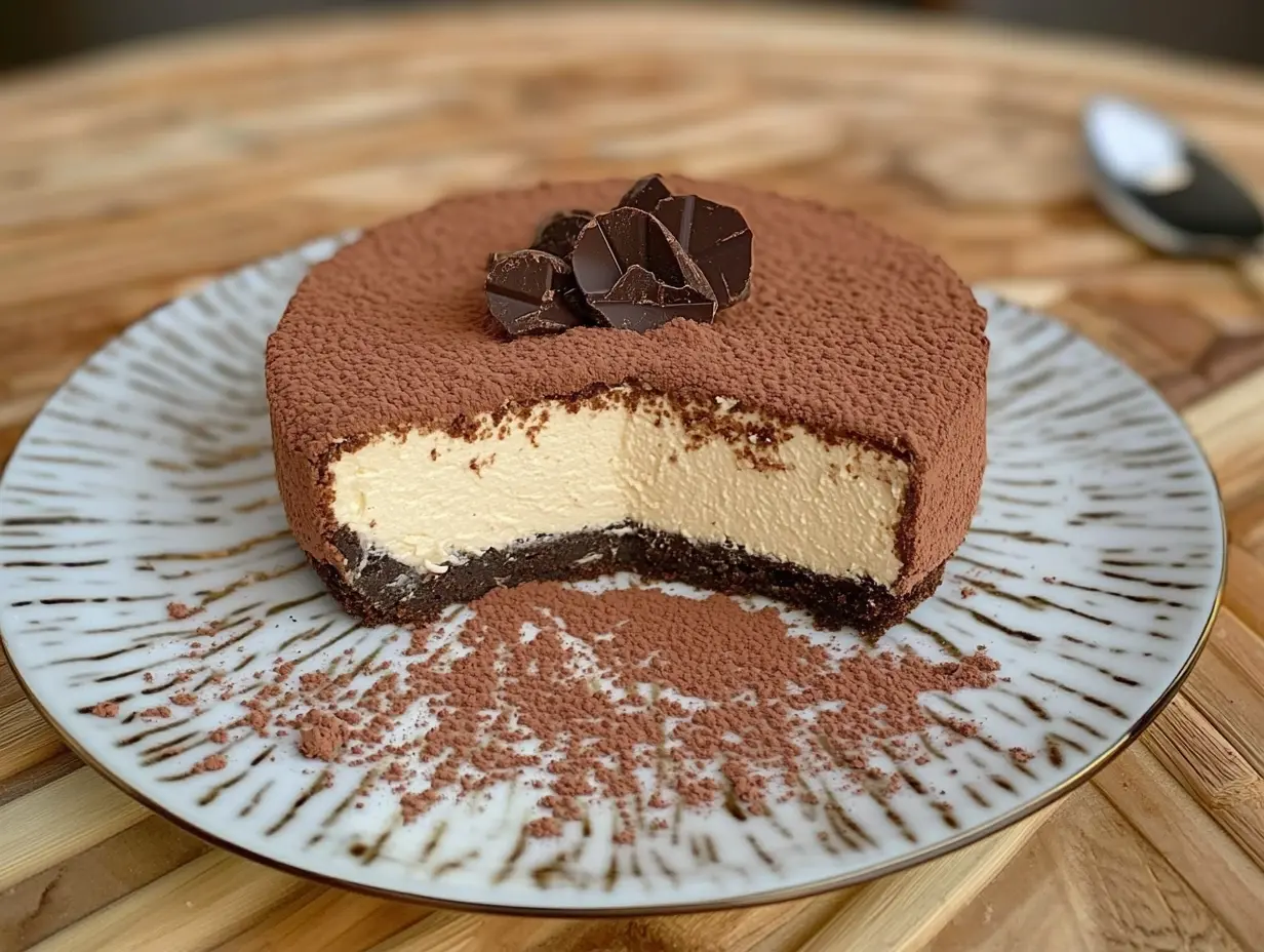 Cheesecake La Viña con chocolate, Tarta de queso quemada con chocolate, Receta de tarta de queso La Viña
