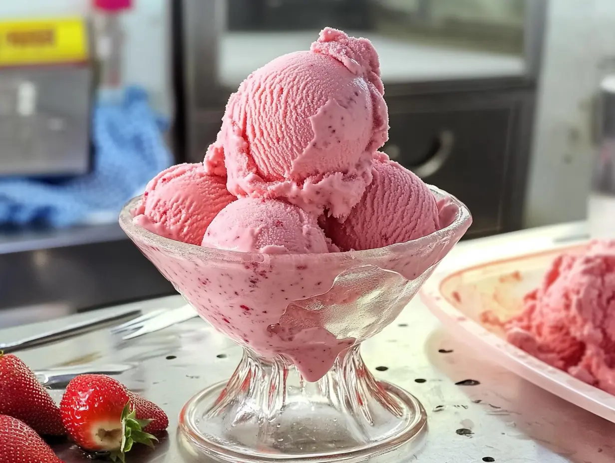  Postre de fresa, Helado casero de fresa, Receta de helado de fresa, Helado natural de fresa, Postre saludable de fresa