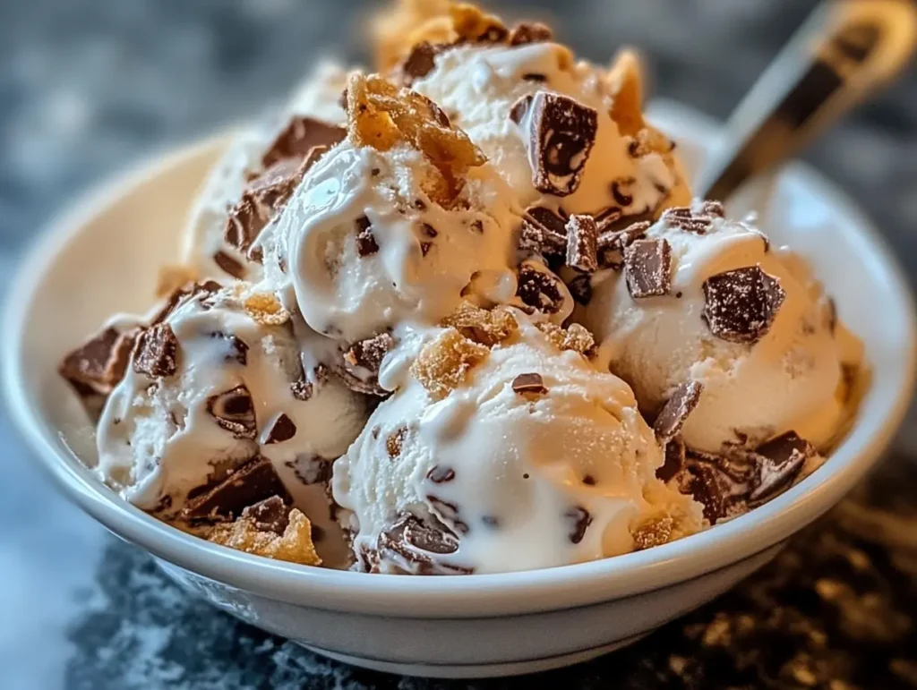 Helado casero de turrón, receta de helado de turrón, postre con turrón blando, helado de Jijona, turrón en helado